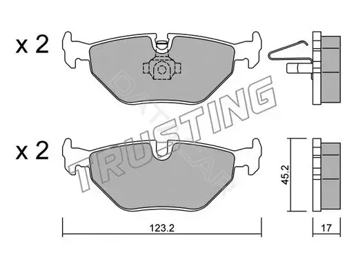 Тормозные колодки TRUSTING 270.0