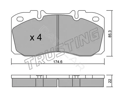 Тормозные колодки TRUSTING 277.0