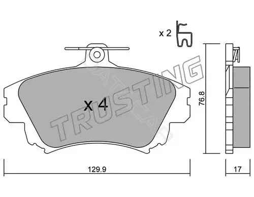 Тормозные колодки TRUSTING 295.0