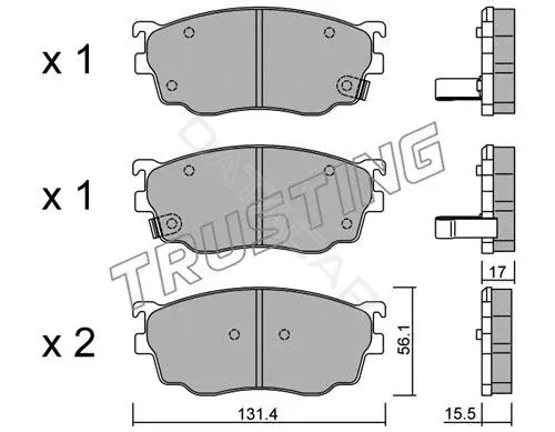 Тормозные колодки TRUSTING 310.0