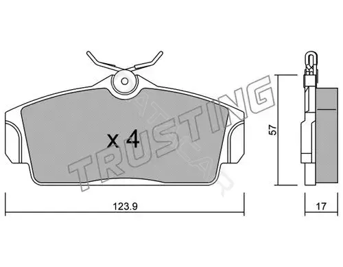 Тормозные колодки TRUSTING 314.0