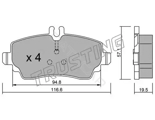 Тормозные колодки TRUSTING 319.1
