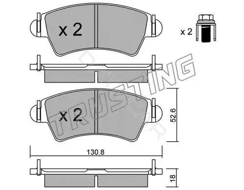Тормозные колодки TRUSTING 322.0