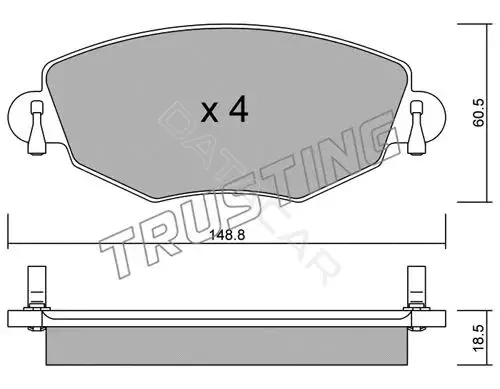 Тормозные колодки TRUSTING 327.0