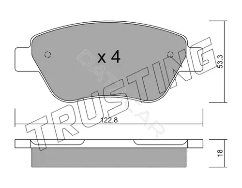 Тормозные колодки TRUSTING 330.1