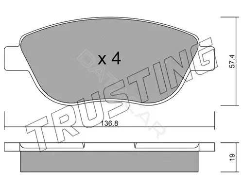 Тормозные колодки TRUSTING 331.1