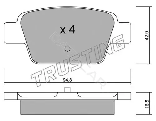 Тормозные колодки TRUSTING 332.0