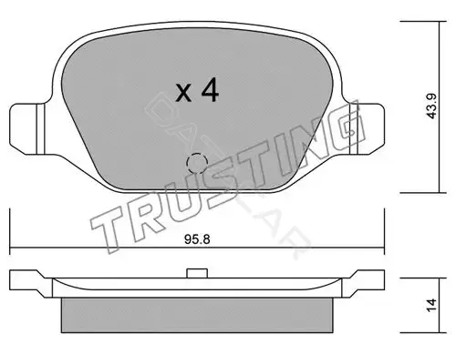 Тормозные колодки TRUSTING 333.0