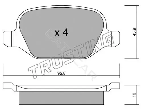 Тормозные колодки TRUSTING 333.1