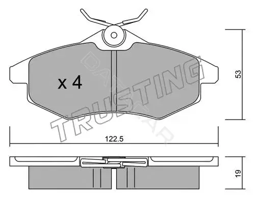 Тормозные колодки TRUSTING 337.0