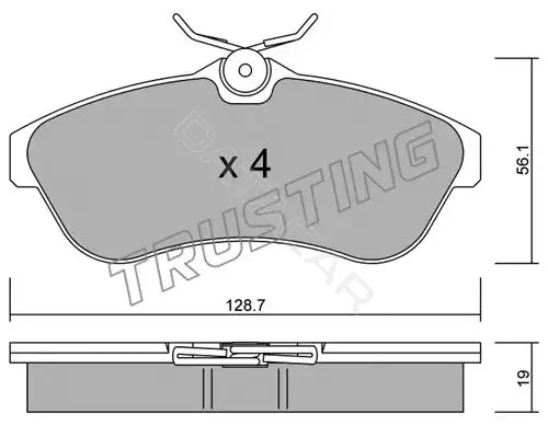 Тормозные колодки TRUSTING 338.0