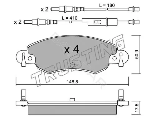 Тормозные колодки TRUSTING 339.0