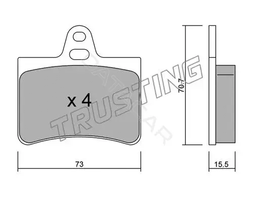 Тормозные колодки TRUSTING 342.0