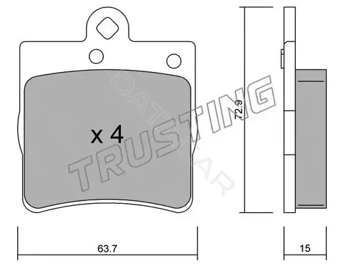 Тормозные колодки TRUSTING 352.0