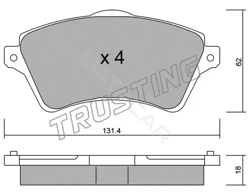 Тормозные колодки TRUSTING 358.0