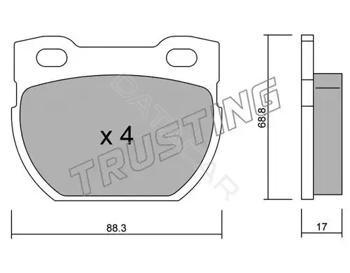 Тормозные колодки TRUSTING 363.1