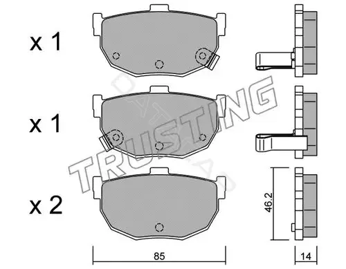 Тормозные колодки TRUSTING 371.0