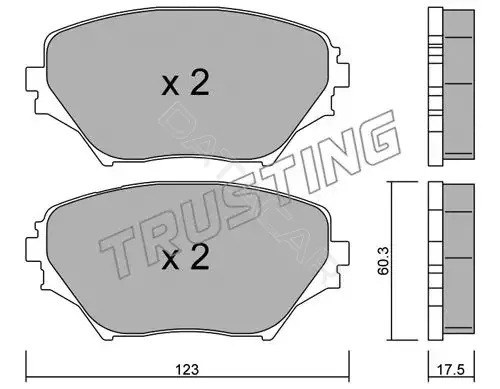 Тормозные колодки TRUSTING 445.0