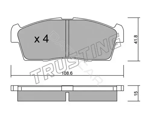 Тормозные колодки TRUSTING 455.0