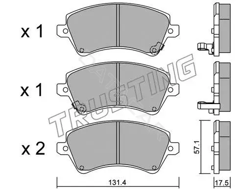 Тормозные колодки TRUSTING 462.0