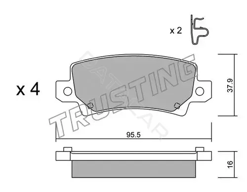 Тормозные колодки TRUSTING 463.0