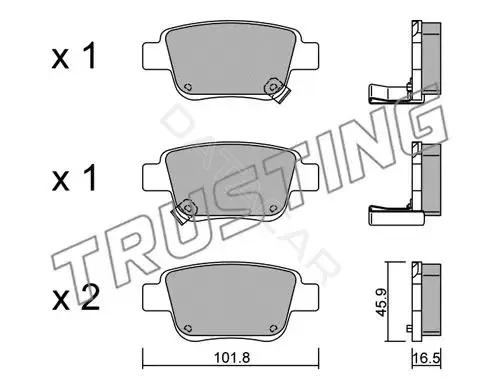 Тормозные колодки TRUSTING 467.0