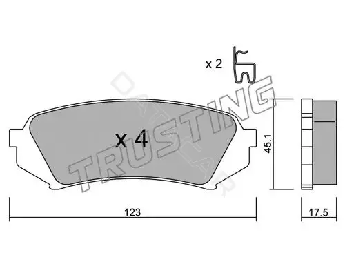 Тормозные колодки TRUSTING 469.0