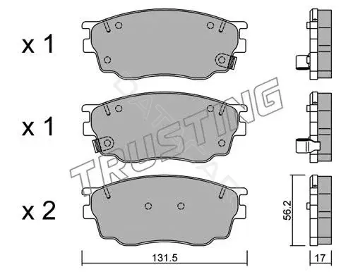 Тормозные колодки TRUSTING 491.0