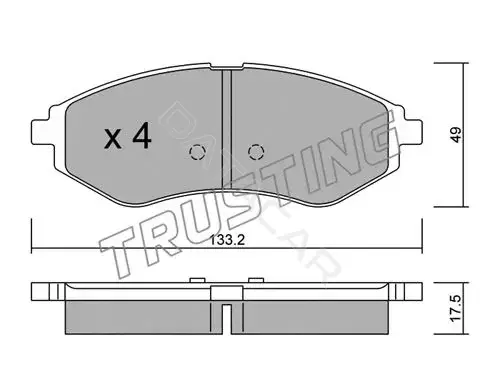 Тормозные колодки TRUSTING 524.0