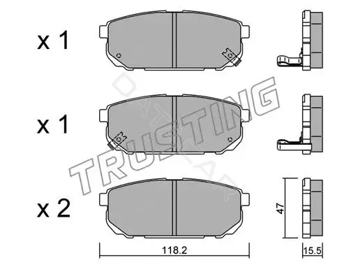 Тормозные колодки TRUSTING 532.0
