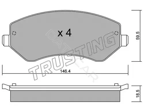 Тормозные колодки TRUSTING 540.0