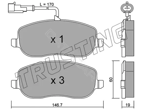 Тормозные колодки TRUSTING 546.1