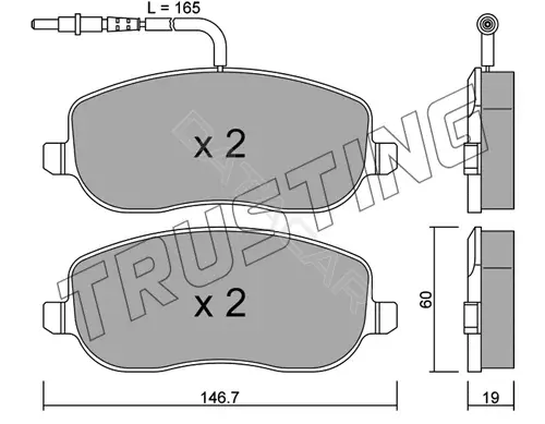 Тормозные колодки TRUSTING 546.2