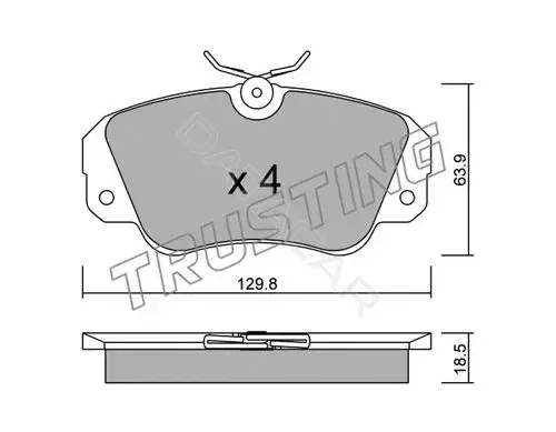 Тормозные колодки TRUSTING 554.0