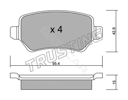 Тормозные колодки TRUSTING 558.1