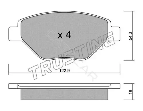 Тормозные колодки TRUSTING 559.0