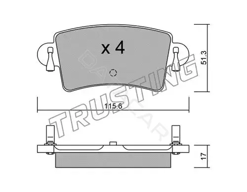 Тормозные колодки TRUSTING 562.0