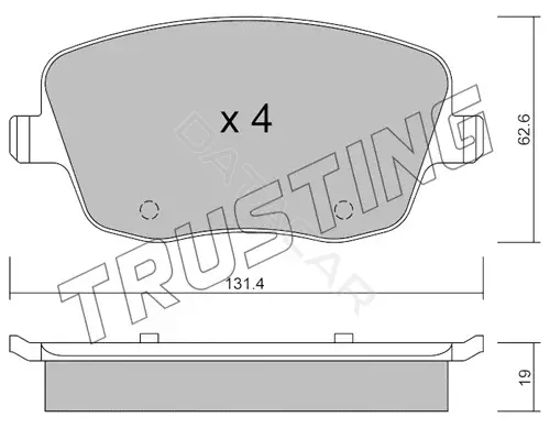Тормозные колодки TRUSTING 563.0