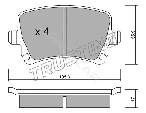 Тормозные колодки TRUSTING 569.0
