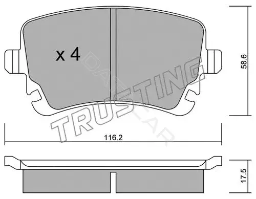 Тормозные колодки TRUSTING 570.2