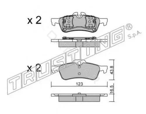 Тормозные колодки TRUSTING 572.0