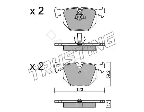 Тормозные колодки TRUSTING 576.0
