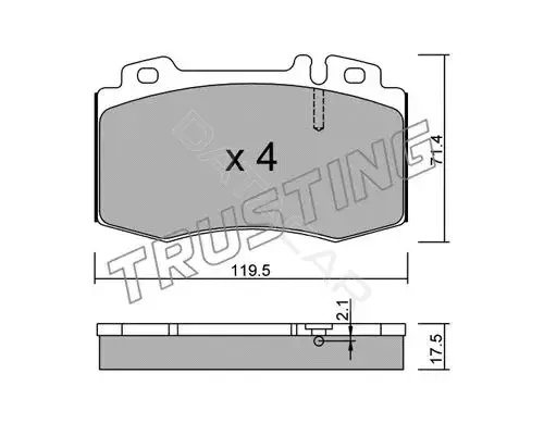 Тормозные колодки TRUSTING 579.0