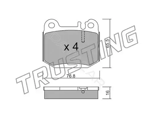 Тормозные колодки TRUSTING 580.0