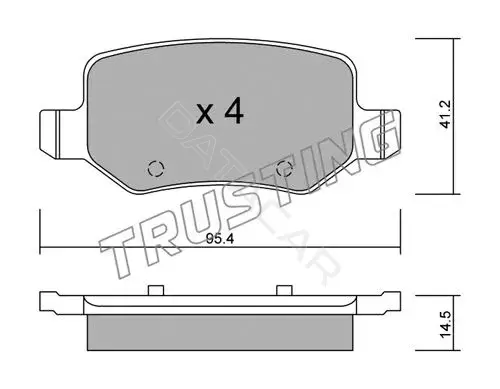 Тормозные колодки TRUSTING 581.0