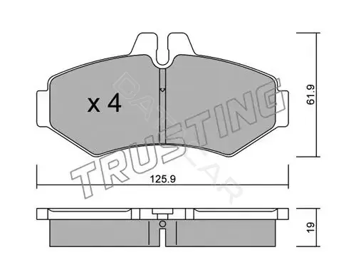Тормозные колодки TRUSTING 588.0
