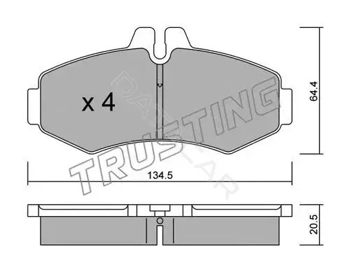 Тормозные колодки TRUSTING 589.0