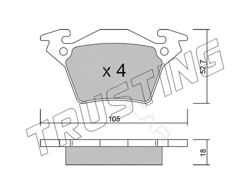 Тормозные колодки TRUSTING 590.0