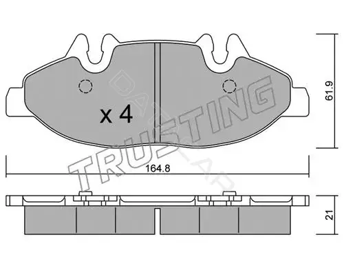 Тормозные колодки TRUSTING 591.0