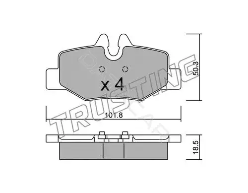 Тормозные колодки TRUSTING 592.0